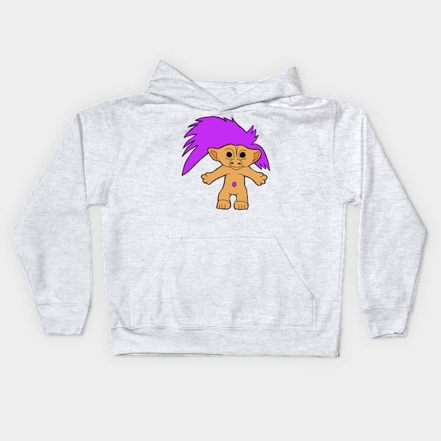 Purple troll Kids Hoodie by shellTs